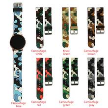 20/22mm camo impressão relógio banda silicone esporte pulseira de pulso para samsung-galaxy assista 42mm/46mm engrenagem s2 s3 pulseira 2024 - compre barato