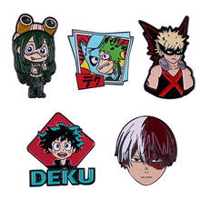 Colección de alfileres de My Hero Academia, broche de Anime de Deku Asui Tsuyu Bakugou Katsuki, accesorio para fanáticos de la Manga 2024 - compra barato