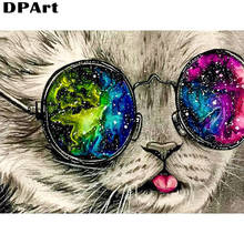 Diamond Painting Full Square/Round Drill Cool Cute Cat 5D Daimond Painting Embroidery Stitch Kit Mosaic Rhinestone Picture L339 2024 - buy cheap