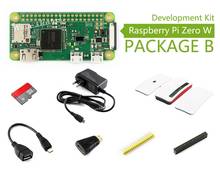 Raspberry Pi Zero W Paquete B Kit de desarrollo básico tarjeta Micro SD, adaptador de corriente, carcasa oficial y componentes básicos 2024 - compra barato