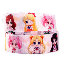 10yards different sizes Japanese cartoon girl printed grosgrain ribbon 2024 - buy cheap