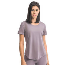 Camiseta feminina yoga colheita topo aptidão esportiva esportiva superior desportivo poleron mulher superior ginásio respirável secagem rápida camisa de fitness 2024 - compre barato