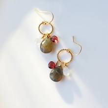 Lii Ji Genuine Labradorite Garnet Moonstone Drop Beads Earrings Handmade Vintage 925 Sterling Silver 18K Gold Color Jewelry 2024 - buy cheap