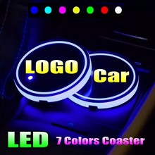 Portavasos luminosos Led con logotipo para coche, soporte para bebidas, para Skoda Octavia A7, A5, 2 RS 245, Superb iV, Kamiq old Febia Roomster, 2 uds. 2024 - compra barato