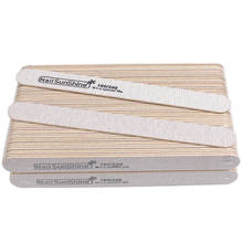 200pcs/lot Grey Wooden Sandpaper Nail File 180/240  Buffer Block Pedicure Double-sided Thick Stick Straight Manicure Files Tool 2024 - buy cheap