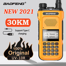 Baofeng-walkie-talkie de UV-10R genuino, transceptor de doble banda de alta potencia, 10W, 8000mAh, 136-174 y 400-520MHz, Radio Ham, cargador tipo C, nuevo 2024 - compra barato