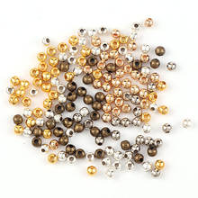 500pcs/lot  2/2.5/3mm Gold Silver Copper Ball Crimp End Beads Stopper Spacer Beads For Diy Jewelry Making Findings Supplies 2024 - buy cheap