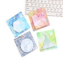 4packs /lot Creative tone Texture Geometric Shapes Sticky Self-Adhesive Memo Pad N Times Sticky Notes School Stationery 2024 - buy cheap