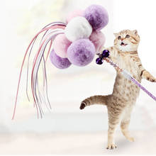 Juguete para gatos, Teaser, gato, gatito, palo de juguete, bola, campana, borlas, palillo interactivo, suministros para gatos 2024 - compra barato