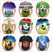 Summer Kids Baby Teen Casual Soccer Tshirts Football Print T-Shirts For Boys Girls Children 4-13Y Clothes Birthday Party Tees 2024 - buy cheap