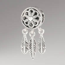 Pingente de apanhador de sonhos espiral de prata esterlina 925 autêntica, bracelete original para mulheres, joias faça você mesmo s925 2024 - compre barato