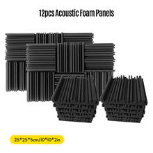 12pcs 10*10*2inch High Density Studio Acoustic Foams Panels Sound Insulation Foam Fire Retardant for Studio KTV Broadcast 2024 - buy cheap