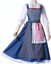Blue Lolit Maid Costume anime movie Cosplay beauty and beast costume Belle dress show dress bar 2024 - buy cheap