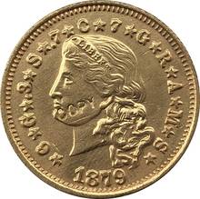 Копии монет оптом США 1879 4 золота 24-k позолоченная копия монет 100% Копер производство 2024 - купить недорого