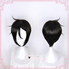 Black Butler Sebastian Michaelis Kuroshitsuji Anime Black Short Heat Resistant Synthetic Hair Halloween Party Cosplay + Wig Cap 2024 - buy cheap