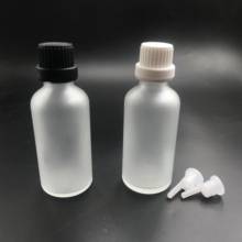 50pcs 30ml Frosted Glass Bottle Jars Thick Essential Oil Glass Bottles With Black/White Cap Glass Containers 2024 - buy cheap