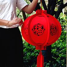 Chinese Festival and Paper Celebration Lantern Chinese Lucky Red Fu 3D Puzzle Lantern 25/30cm 2024 - buy cheap