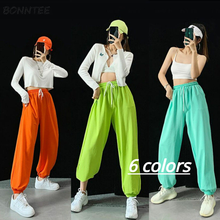 Casual Pants Women Basic High Waist Trousers All-match Simple Lady Pantalones Solid Workout Soft Fashion Korean Teens Drawstring 2024 - buy cheap