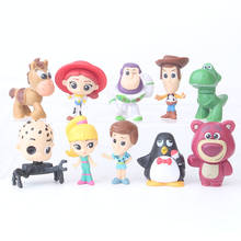 10 pçs/set 5-6 CENTÍMETROS Dos Desenhos Animados Filme Toy Story Woody Buzz Lightyear action figure collectible modelo brinquedos para Crianças 2024 - compre barato