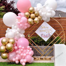 144pcs Pastel Pink Wedding Decor Balloon Garland Chrome Metallic Gold Balls Kid Adult Happy Birthday Party Decoration Baloon 2024 - buy cheap