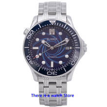 Bliger 41mm Blue Dial Miyota Automatic Mechanical Men Watch Sapphire Crystal Luminous Date Function Wristwatch Men 2024 - buy cheap