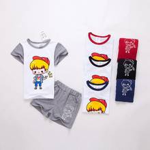 Children's clothing Summer boys cotton two-piece suit with pockets boys girls suit 2024 - buy cheap