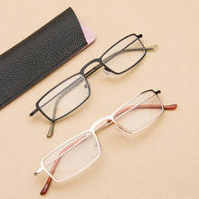 Seemfly-gafas de lectura de acero inoxidable para hombre y mujer, lentes ópticas de alta calidad con montura cuadrada + 1,0 + 1,5 + 2,0 + 2,5 + 3,0 + 3,5 + 4,0 2024 - compra barato