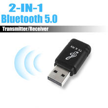 Universal USB Bluetooth Transmitter Receiver 2 in 1 Bluetooth 5.0 Dongle 3.5mm AUX for TV PC Wireless Audio Bluetooth Adapter 2024 - buy cheap