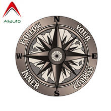 Aliauto High Quality Car Sticker Funny Follow Your Inner Compass Accessories Personality Sunscreen Decal PVC,13cm*13cm 2024 - buy cheap