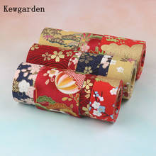 Kewgarden DIY Hairbow Brooch Accessories Handmade Tape Flower Cotton Fabric Layering Cloth Ribbon 2" 1" 50mm 25mm 10mm 10 Meters 2024 - buy cheap