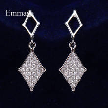 Emmaya New Arrival Elegant Earring For Women&Girls Geometry Appearance CZ White Noble Jewelry Fashion Ornament Wedding Party 2024 - buy cheap