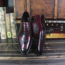 SIPRIKS-zapatos italianos hechos a mano para hombre, calzado informal de Goodyear, color vino, rojo, negro, Oxford, piel de becerro, formales, trajes de vestir 45 46 2024 - compra barato