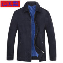 Новое поступление, модное хлопковое высококачественное мужское весенне-осеннее очень большое пальто, повседневная Толстая куртка, свободная фототкань, размеры 7XL, 8XL 2024 - купить недорого