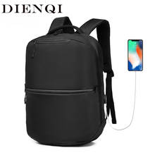 DIENQI-Bolso antirrobo de viaje para hombre, mochila multifunción para ordenador portátil de 15,6 pulgadas, con USB de carga rápida, color negro 2024 - compra barato