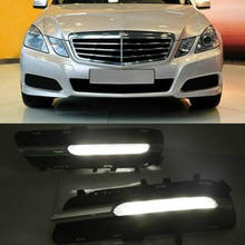 Автомобильный DRL светодиодный дневные ходовые огни ДХО Противотуманные фары для Mercedes для Benz W212 E-Class E250 E300 E350 2009-2013 2024 - купить недорого