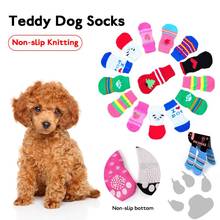 Durable Non-slip Knitted Pet Socks Teddy Dog ​​Socks Dog Pet Wool Socks Cat Shoes Home Pet Products Dog Supplies Hot 2024 - buy cheap