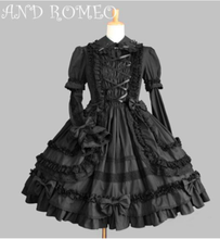 Vestido de lolita gótico e vintage para meninas kawaii, de laço, vintage, gola peter pan, vestido vitoriano, lolita op loli, cosplay 2024 - compre barato