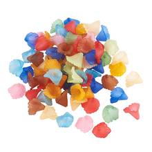 100pcs Mixed Color Frosted Transparent Acrylic Flower Beads Spacer Beads for Jewlery Making DIY Accessories Findings 12x12mm 2024 - buy cheap