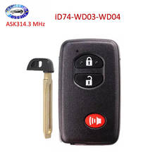 Llave remota inteligente 3 + 1/4 B, para Lexus, Toyota Crown Camry 2010-2013, FSK312MHz, FSK315.12MHz, fsk433,92mhz,-5290-ID74-WD03, WD04 2024 - compra barato