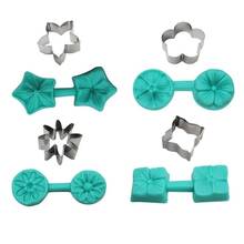 Moldes de silicona con cortador de acero inoxidable, herramientas de decoración de pasteles hechas a mano, de pétalos de flores, 4 estilos, DIY 2024 - compra barato