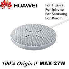 Huawei-cargador inalámbrico de carga rápida para móvil, cargador de carga rápida inteligente Qi Original de 27W para Mate 20 30 Pro RS P20 30 Pro para iPhone y samsung 2024 - compra barato