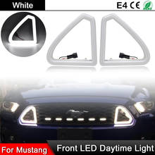 Luz LED de conducción diurna para coche Ford Mustang, parachoques delantero, color blanco, 1 par, 2015, 2016, 2017 2024 - compra barato