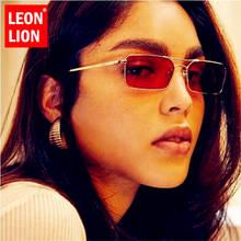 LeonLion Small Square Sunglasses Women Retro Eyeglasses For Women/Men Metal Glasses for Men Vintage Gafas De Sol Para Hombre 2024 - buy cheap