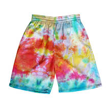 Tie Dye-pantalones cortos psicodélicos 3D, bañadores de secado rápido para playa, Hip Hop, ropa de playa 2024 - compra barato