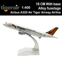 16CM 1:400 Airbus A320 Model Air Tiger Airways Airline W Base Alloy Aircraft Plane Airliner Display Adult Gifts Kids Collection 2024 - buy cheap