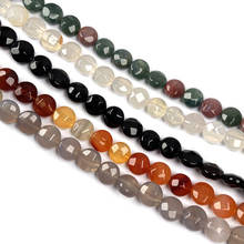 Natural Stone Round Feceted Beading Agates Semifinished  Loose beads for jewelry making DIY Necklace Bracelet Accessories 2024 - buy cheap