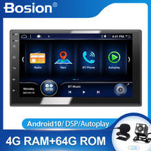 Bosion 4GB+64GB with DSP Carplay 2 din car radio gps android 10 car stereo cassette player recorder Radio Tuner GPS Navigation 2024 - buy cheap