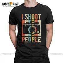 Мужская винтажная футболка с рисунком стреляющих людей, новая футболка из 100% хлопка, женские топы с круглым вырезом, идея подарка 2024 - купить недорого