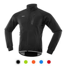 Jaqueta masculina de ciclismo impermeável à prova de vento térmico fleece jersey mtb bicicleta equitação outono inverno jaqueta de chuva reflexiva 2024 - compre barato