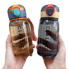 Copo portátil de acompanhamento colorido, copo com filtro para exercícios físicos, prático, fivela de estudante, utensílio para bebidas de plástico 2024 - compre barato